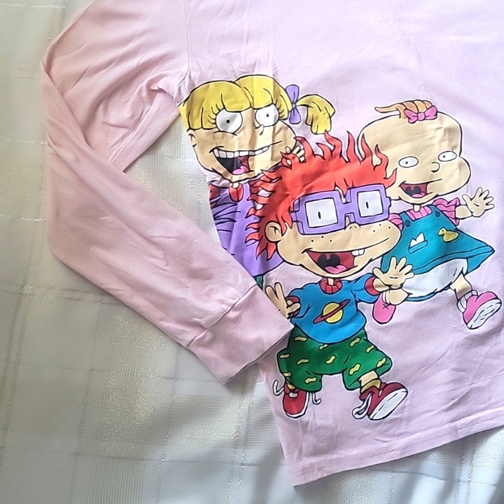 EUC Nickelodeon/Love Tribe Pink Rugrats long sleeve - Picture 3 of 8